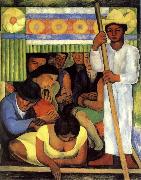 Diego Rivera Canoe oil painting artist